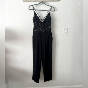 Express Black Lace Jumpsuit